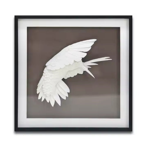 Custom Size Hand Crated Hummingbird Papercutting Art 3D Wall Decor With Black Aluminum Frame